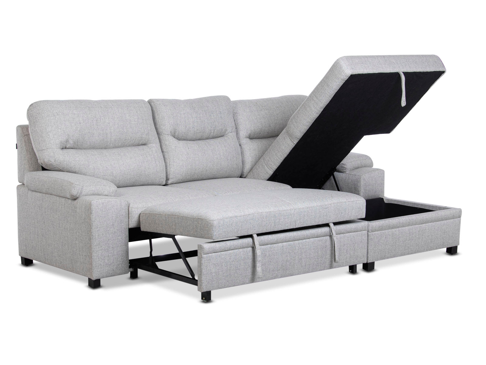 Sala Cyril Sofa Cama C/Negro #Color_LightGrey"T3898"