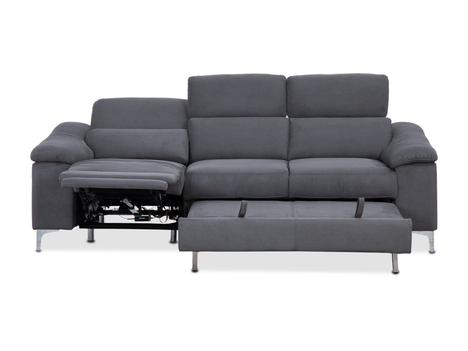 Sofa Cama Edmondo C/Recliner #Color_Gray"2421"