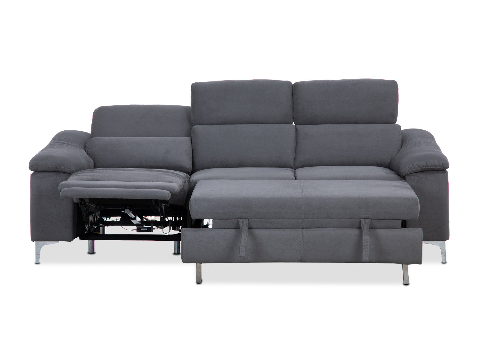 Sofa Cama Edmondo C/Recliner #Color_Gray"2421"