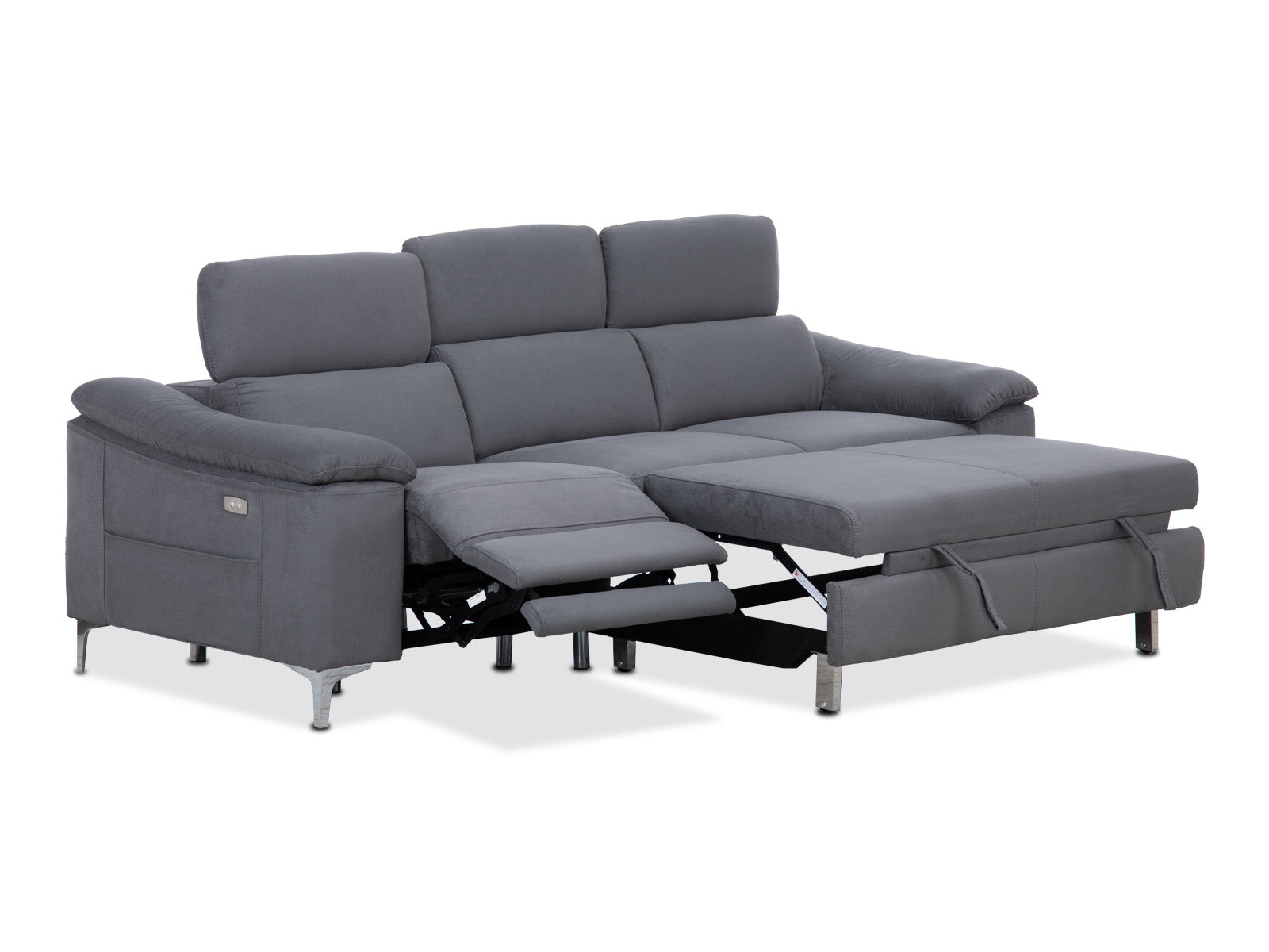 Sofa Cama Edmondo C/Recliner #Color_Gray"2421"