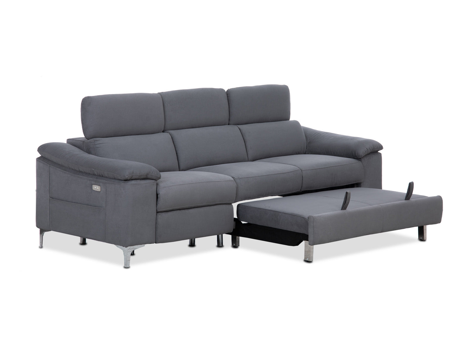 Sofa Cama Edmondo C/Recliner #Color_Gray"2421"